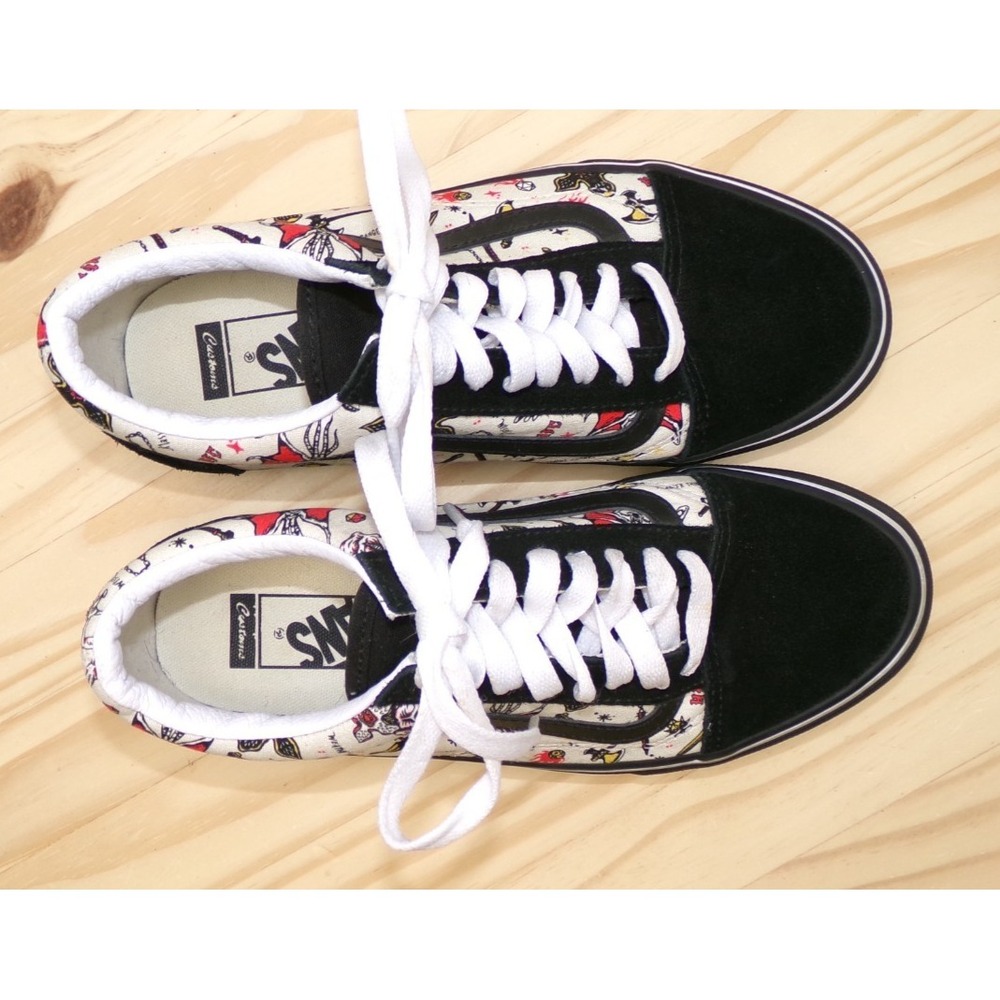 Vans x Stranger Things Old Skool Hellfire Club Sneakers Men's 6.5 Womens 8 Low - Picture 8 of 10